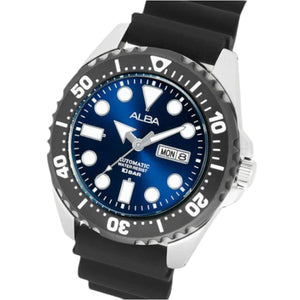 ALBA Mechanical Deep Blue With Silicone Strap Watch AL4493X1