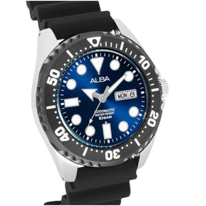 ALBA Mechanical Deep Blue With Silicone Strap Watch AL4493X1