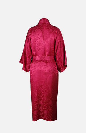 Silk Long Robe with Chinese With Chinese Auspicious Pattern