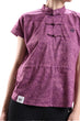 Purple Printed Drawstring Top