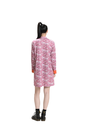 Pink Long Sleeve Loose Cheongsam
