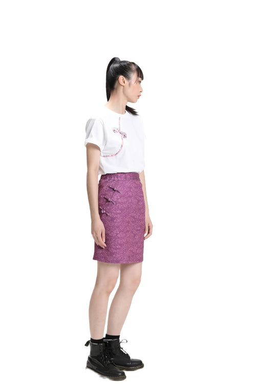 Purple Printed Skirt