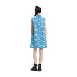 Blue Sleeveless Loose Cheongsam