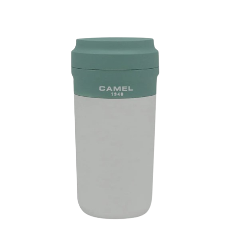 Camel Cuppa28 Glass Vacuum Mug in Plastic Case 280ml(Snow White)