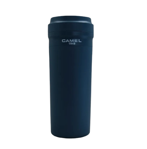 Camel Cuppa35 Glass Vacuum Mug in Plastic Case 350ml(Deep Sea Blue)