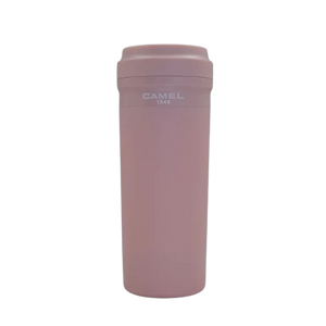 Camel Cuppa35 Glass Vacuum Mug in Plastic Case 350ml(Pink)