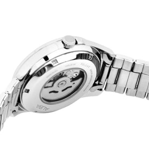 ALBA Green Dial with White Metal Strap Mechanical Watch AL4471X1