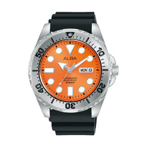 ALBA Mechanical Orange With Silicone Strap Watch AL4497X1