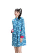 Blue Long Sleeve Loose Cheongsam