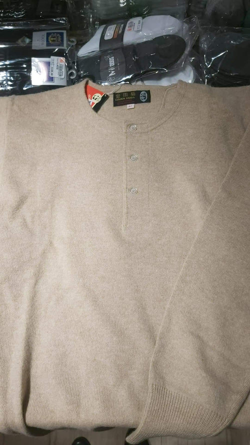 Cashmere Men's  L/S Spencer with Buttons, Size 42