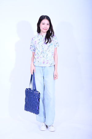YUE HWA X BLIND by JW Chinese Knot Laserut Totebag Blue