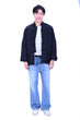 Mandarin Square Men's Silk Padded Jacket BLACK