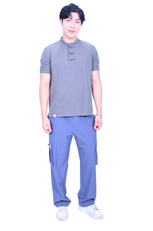 CYPHERHOOD Chinese Military Pants Steel Blue