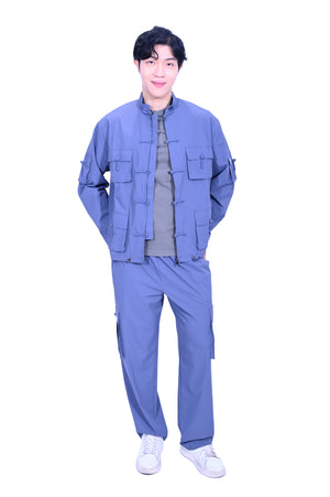 CYPHERHOOD Chinese Military Jacket Steel Blue