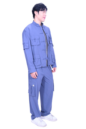 CYPHERHOOD Chinese Military Pants Steel Blue