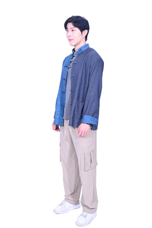 CYPHERHOOD Chinese Kung Fu Jacket(Blue/Grey)