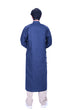 Mandarin Square Men's Linen Cheongsam-Navy