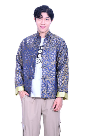 Line & Curve Men's Cotton Jersey Tang Jacket Royal Blue