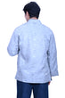 Mandarin Square Men's Silk Padded Jacket Grey