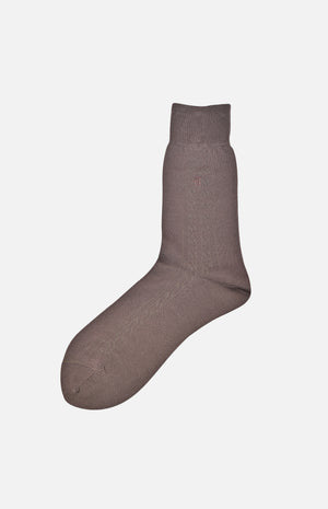 Mercerized Cotton Execitive Socks (Brown)