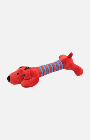 Soft Plush Long Belly Dog-Color-Red 28cm