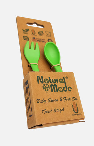 Natural Made - Baby Spoon & Fork Set (First Stage)