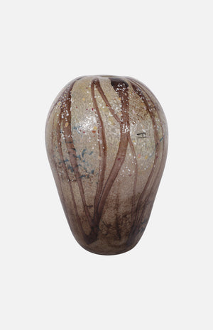 One of Four Seasons Glass Vase (Winter-Plum Blossom)*Brown