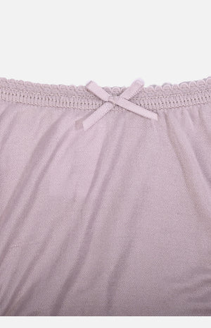 Ladies Low Waist Silk Panties-Grey