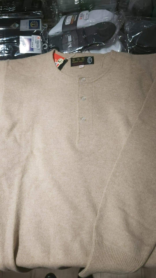 Cashmere Men's  L/S Spencer with Buttons, Size 42