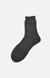 Men's Medium Crew Silk Socks(Black)
