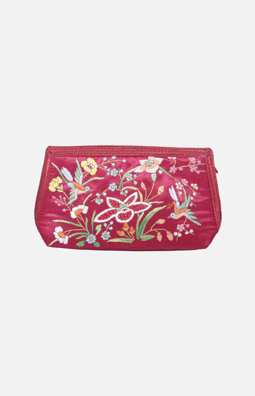 Embroidered Makeup Pouch