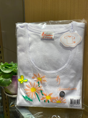 Chrysanthemum Lady L/S Lace Crewneck Short Sleeve Underwear (Size S-XL)